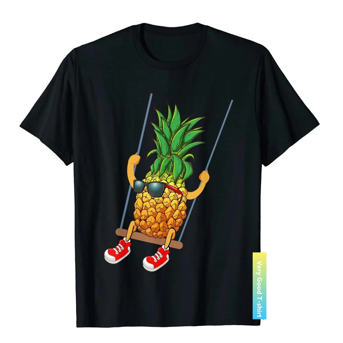 Funny Swinging Pineapple Swinger T-Shirt Prevailing Men T Shirt Simple Style Tops Shirts Cotton Vintage