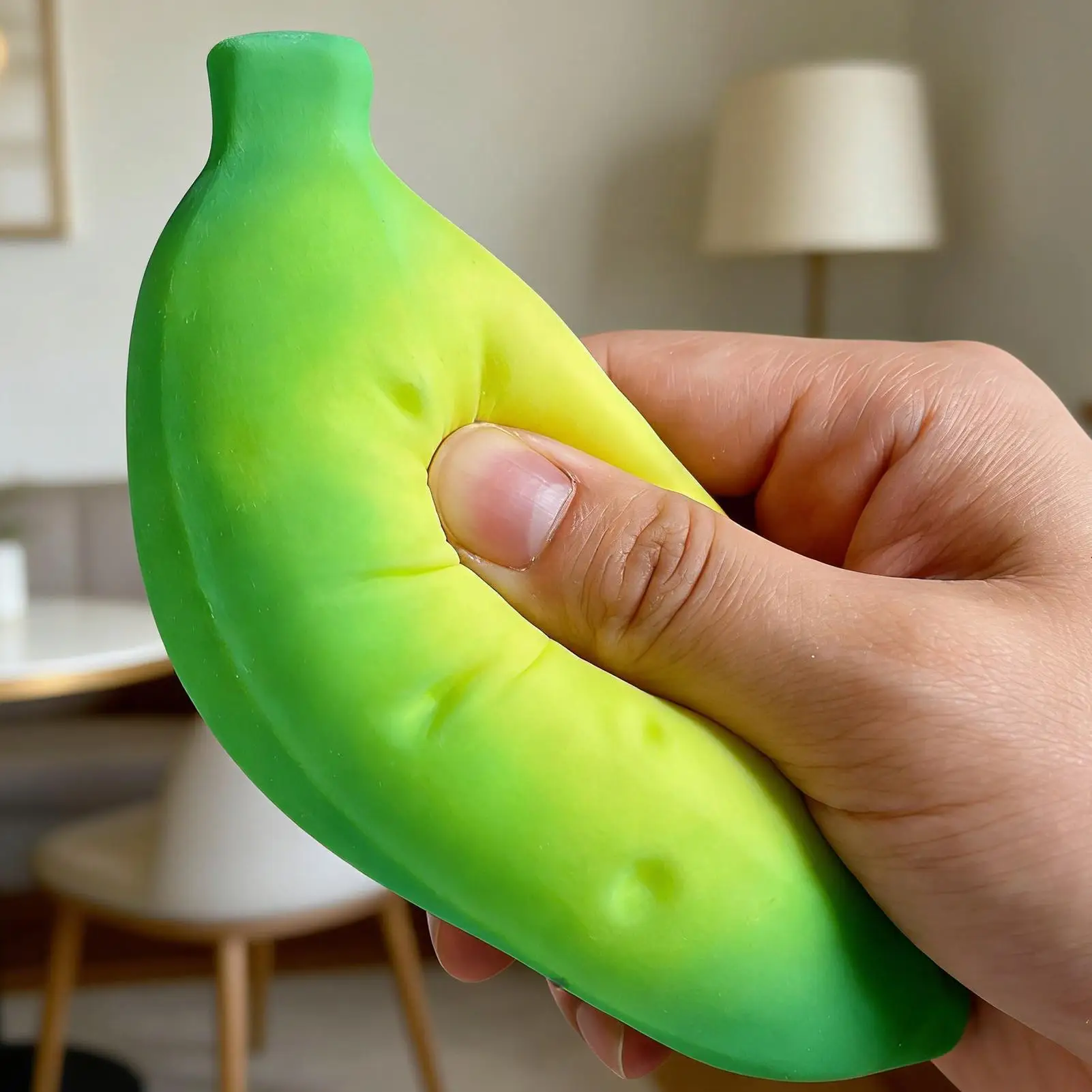 

1 шт. Зеленый банан-антистресс, меняющий цвет, медленно восстанавливающий форму, сенсорная игрушка-сквиш для снятия стресса и розыгрышей
