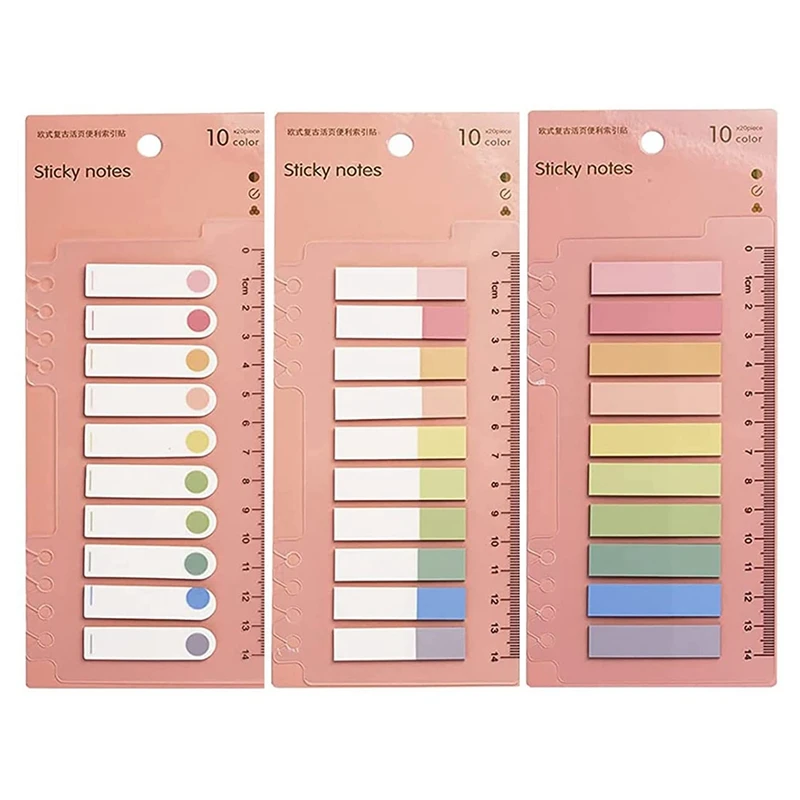 Top-Page Markers Sticky Index Tabs 30 Colors Morandi Memo Stickers Writable And Repositionable File Tabs Flags 3 Packs