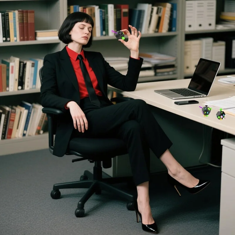 Fidget Toy Cube Jouets de soulagement de l'anxiété pour enfants et adultes, Jouets Fidget à 6 faces Cube Audible/Silent Cube Jouets Fidget pour ajouter/DAH