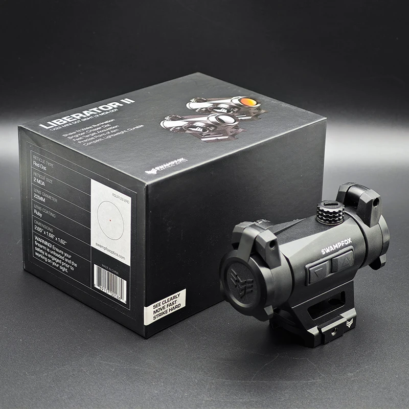 Liberator II Mini Red Dot Sight 1x22mm 2MOA Reticle Optics