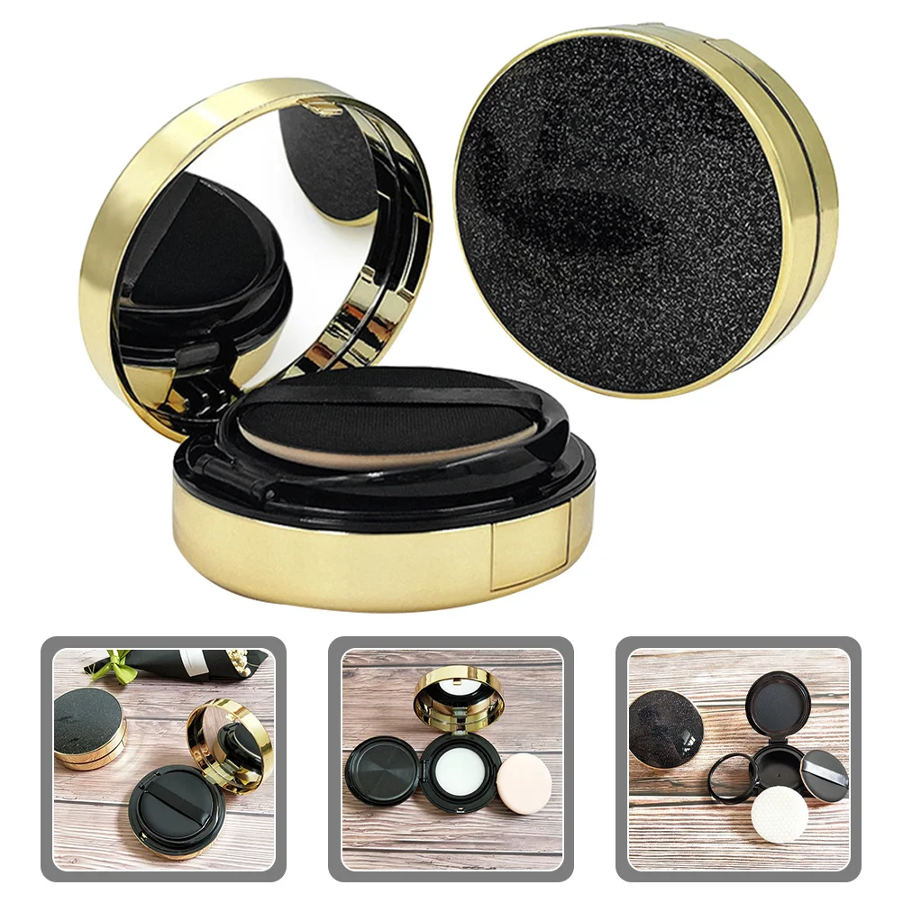 

2 Pcs Setting Powder Puff Box Empty Container Loose Dispenser Makeup