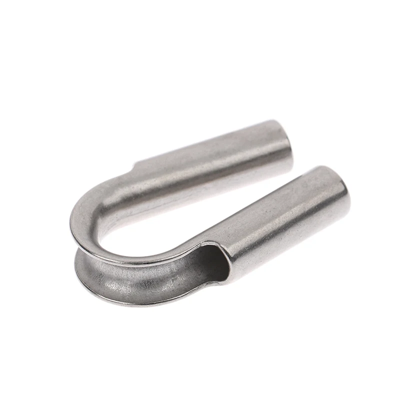 304 Stainless Steel M2 to M8 Silver Cable Wire Rope Clamp Thimbles Rigging Hardware Chicken Heart Ring Fixing Workpiece