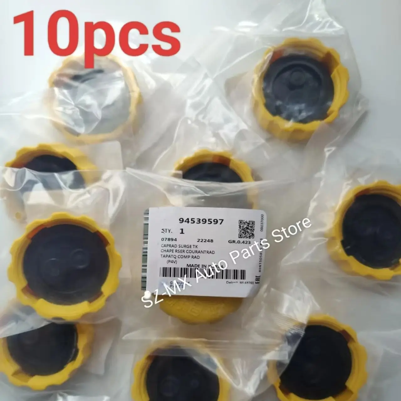 10 SZTUK 94539597 96351578 96312510    Pokrywa zbiornika chłodnicy chłodnicy 1.2Bar dla GM Chevrolet Aveo Daewoo Lanos — zdjęcie 2