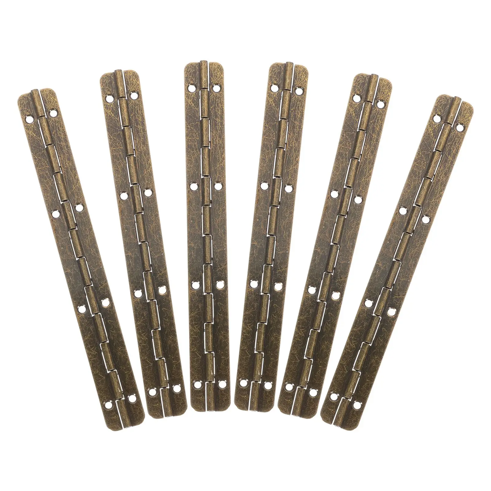 

6 Pcs Wooden Box Hinges Metal Long Piano Hinges for Boxes Decorative Jewelry Case Crafts Sturdy Smooth Safe Easy DIY Functional