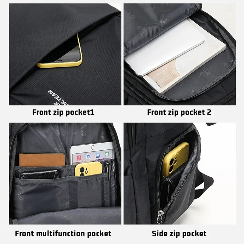 Mochila escolar preta para homens e mulheres, bolsa de grande capacidade para estudantes do ensino médio, mochila de livro resistente ao desgaste, impermeável, 4 a 6 anos