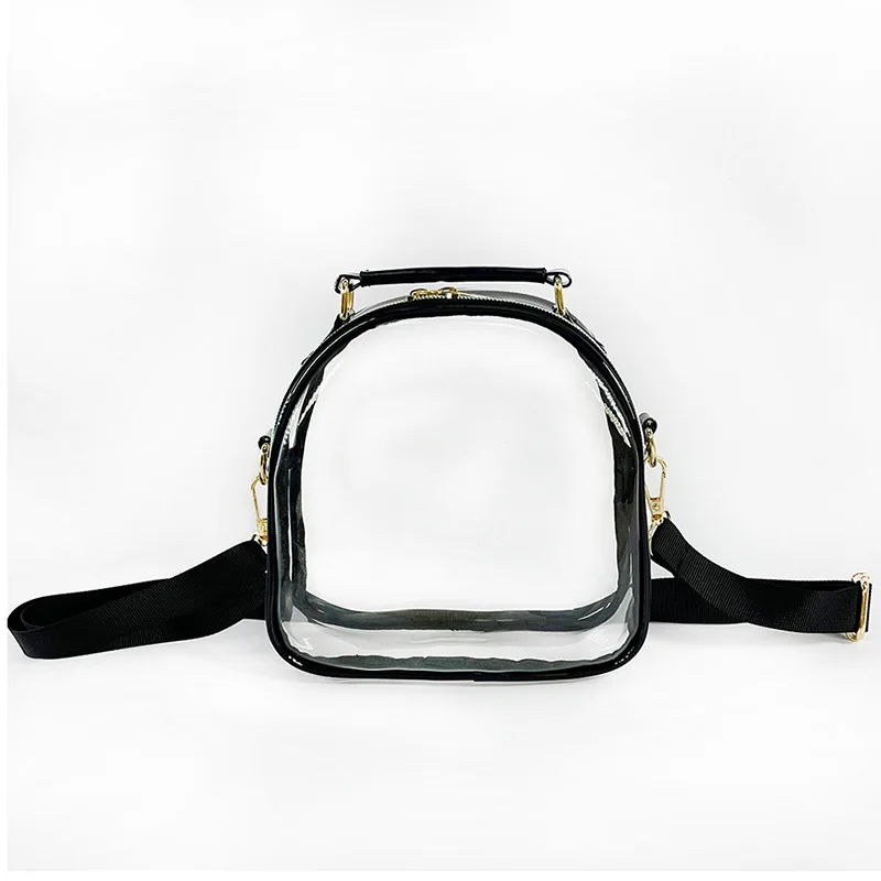 New Laser Transparent Shoulder Bag Crossbody Bag Ins Fashion Simple Pain Itabag Mini Hand Jelly Bag PVC Women's Bag