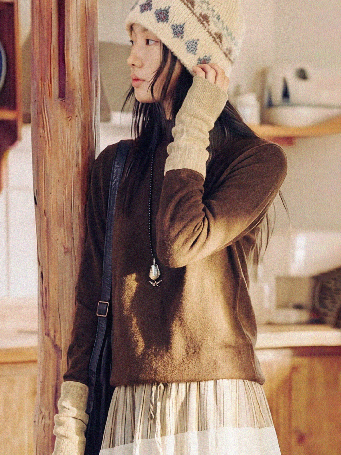 

Женская свободная базовая рубашка Octopusme с длинным рукавом, на пуговицах, с высоким воротником, для ношения под одеждой, нейтрального цвета, стандартный крой, полиэстер