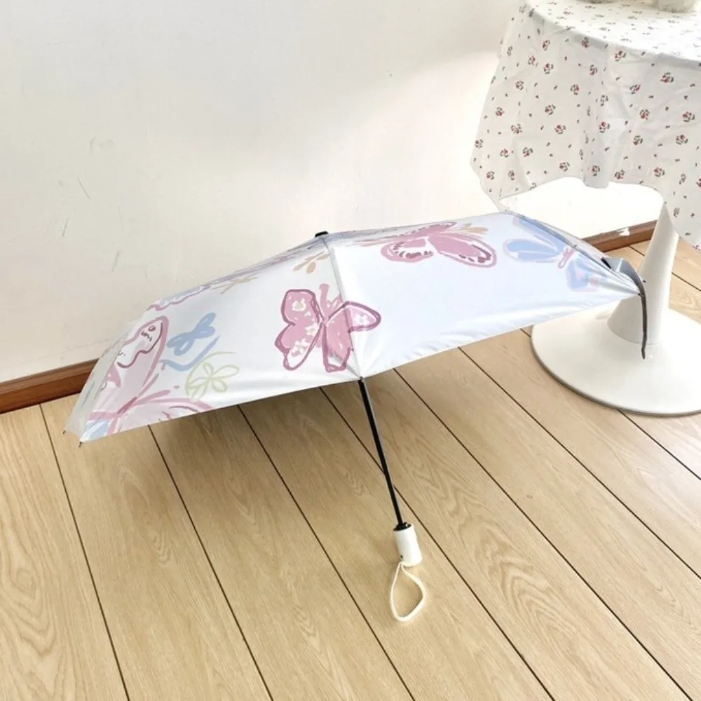 

UV Protection Butterfly Automatic Umbrella Sunscreen Rainproof Butterfly Rain Umbrella Portable Thick Folding Sun Umbrella