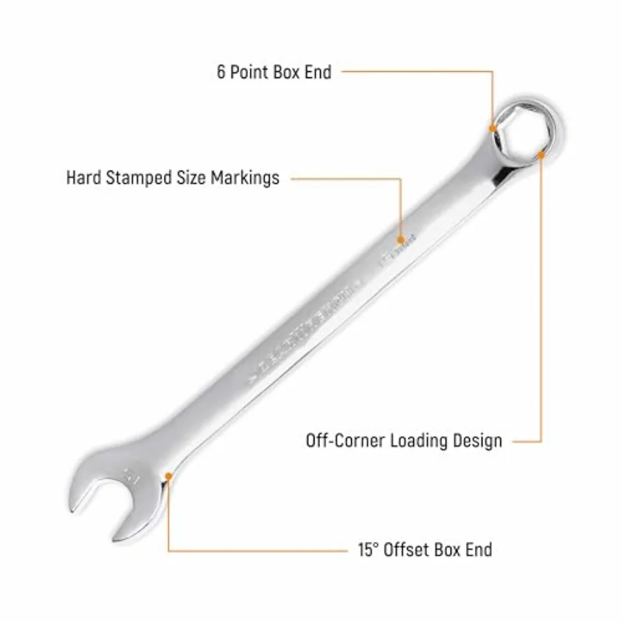 28 Pcs Combination Wrench Set 6 Point SAE and Metric 81923