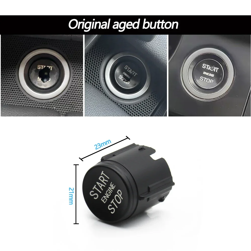 Original Black Start Stop Engine Button Ignition Switch Cover Set For Landrover Range Rover Sport Evoque Discovery LR094038 3