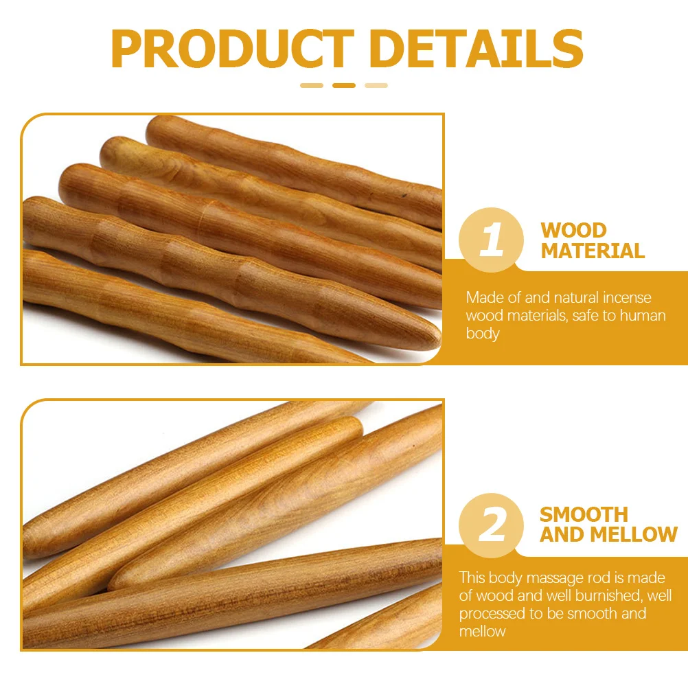 

2 шт. деревянные массажные стержни, натуральный инструмент для точечного массажа, релаксационные палочки для рук, ног и тела, портативный дорожный стимулятор для облегчения боли