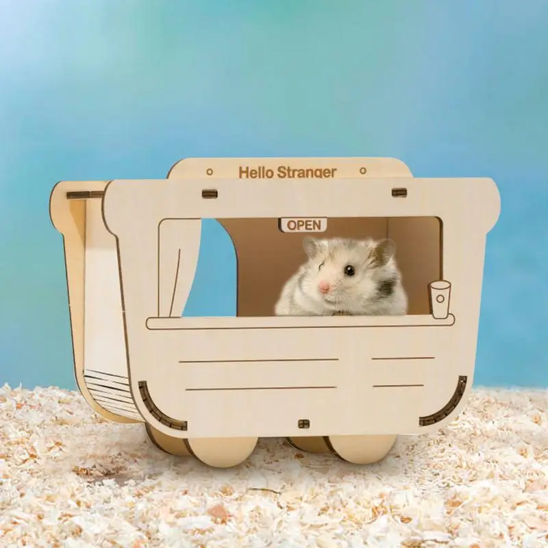 Hamster Chewable Hideouts Creative Carved Mortise And Tenon Hut For Hamsters Indoor Hamster Toys For Game Room Living Room