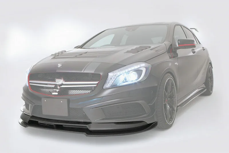 for Benz W176 Vrs Style Front Lip Before 2015 Carbon Fiber Front Bumper Lip