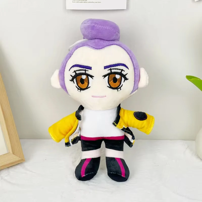 hot New hot Anime Hunters Plush Cute Purple Tiger Black Hat Magpie With 3 Eyes Monster Hunt Girl Group Stuffed For Fans Gifts - view 5