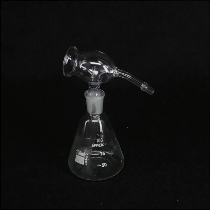 30/50/100ml Lab Glass Chromatography Conical Spray Bottle Ground Joint Spray