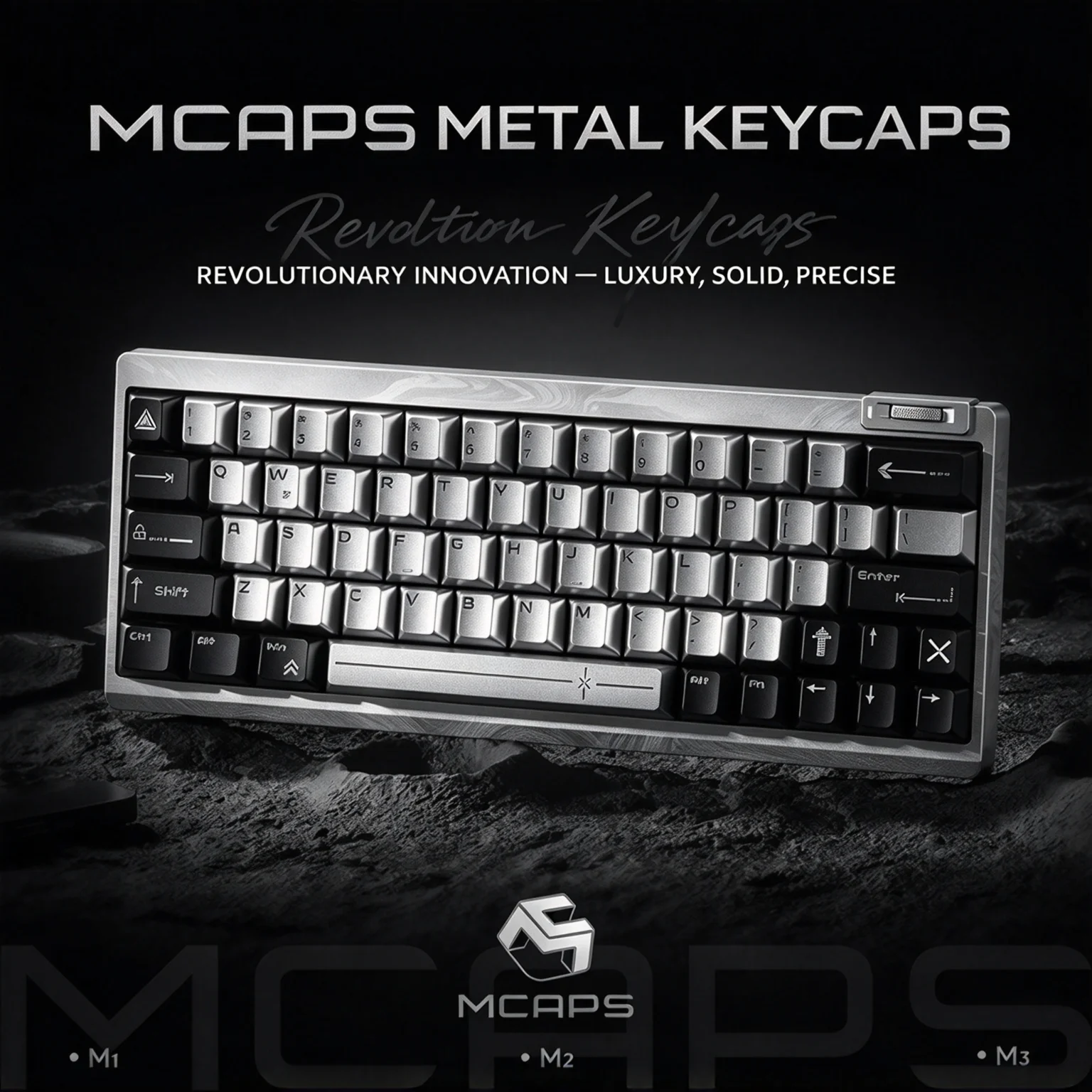 Aluminum Metal Keycaps MELETRIX MCAPS 61 Layout 64 Addition Custom Mechanical Magnetic Keyboard Caps