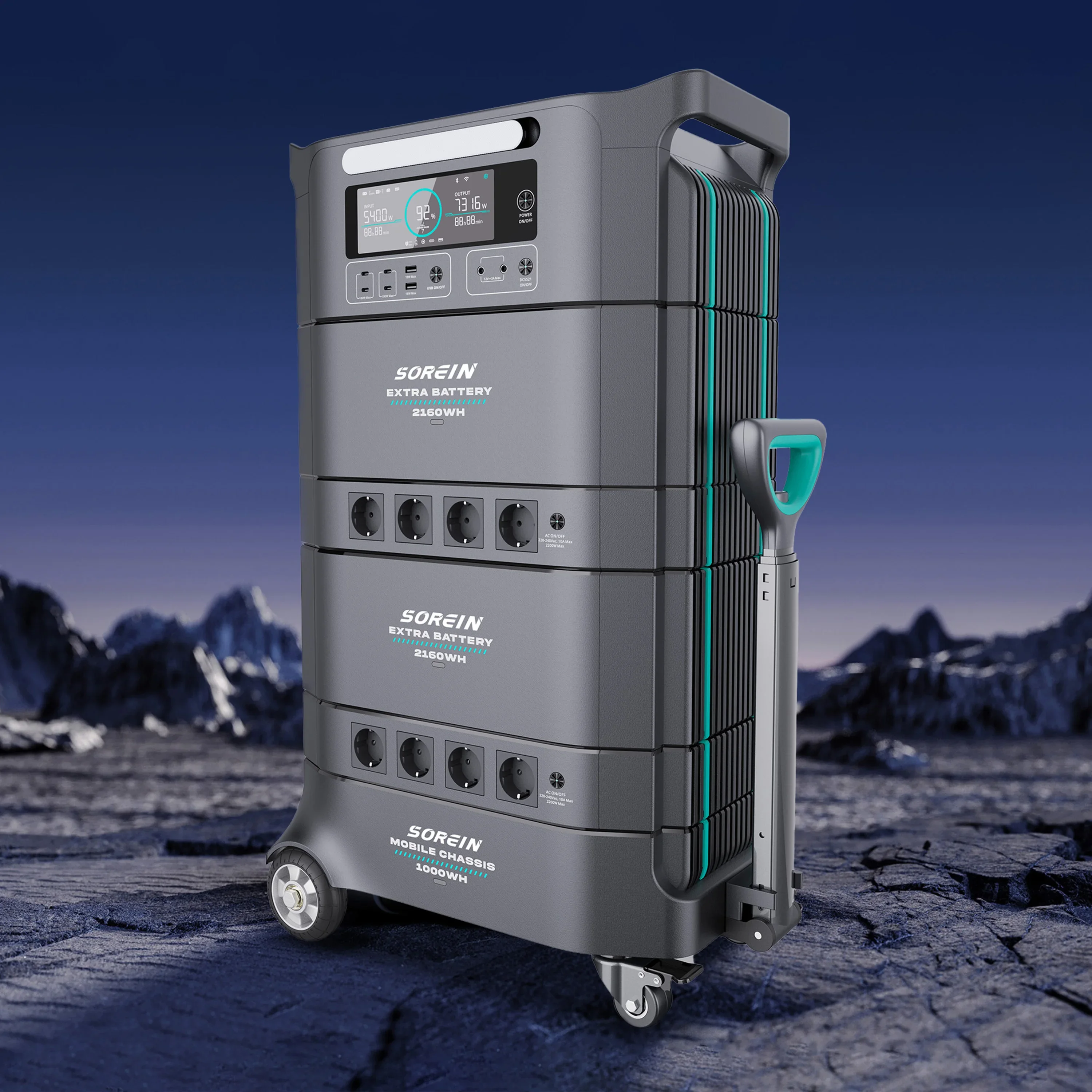 A Safer Outdoor Home Solar Energy System AC 220v Lithium Ups Solar Backup 5000Wh 5000w Portable Power Station With Solar Panels