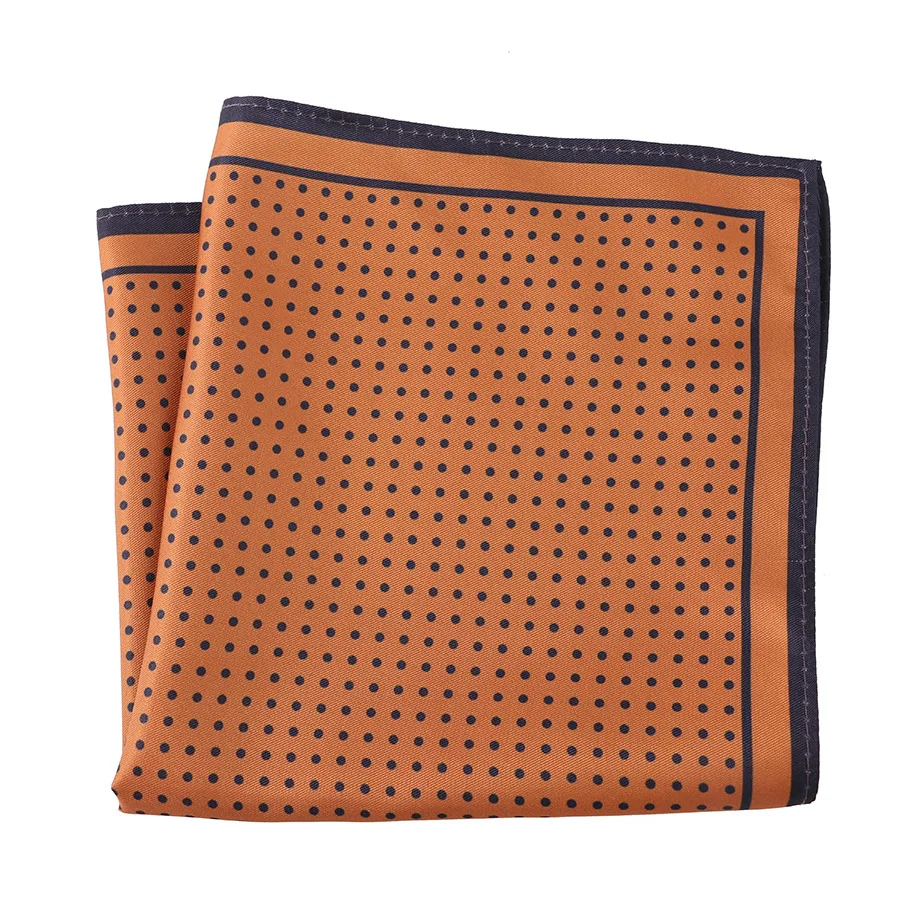 Vintage Paisley Dot Print Pocket Square for Men