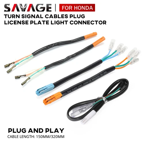 Adaptador de señal de giro, conector de cable de luz de matrícula para HONDA CRF 250L CB 500X 500F 650F CBR 500R 650R GROM 125 NC750