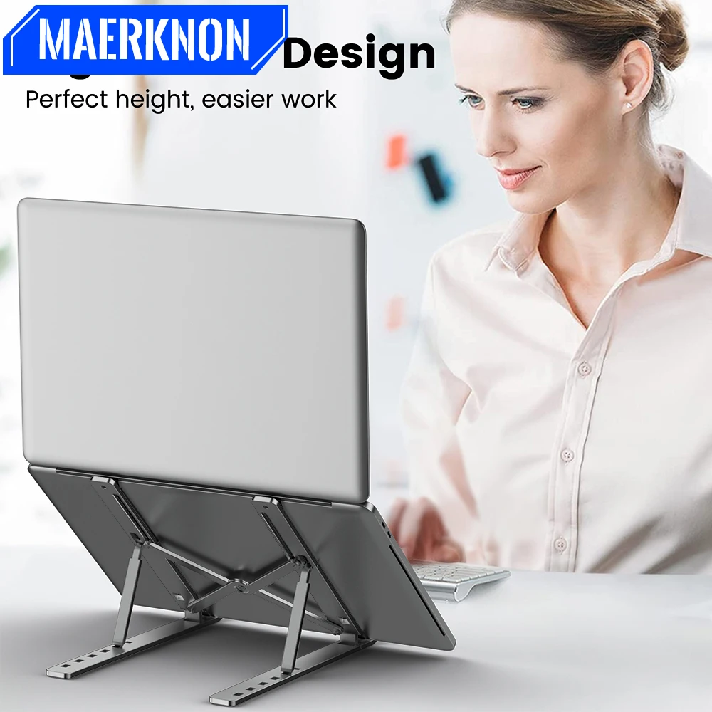 

Portable Foldable Computer Stand Desktop Support Laptop Stand Aluminium 18 In for Macbook Air Pro Xiaomi Notebook Lifting Holder