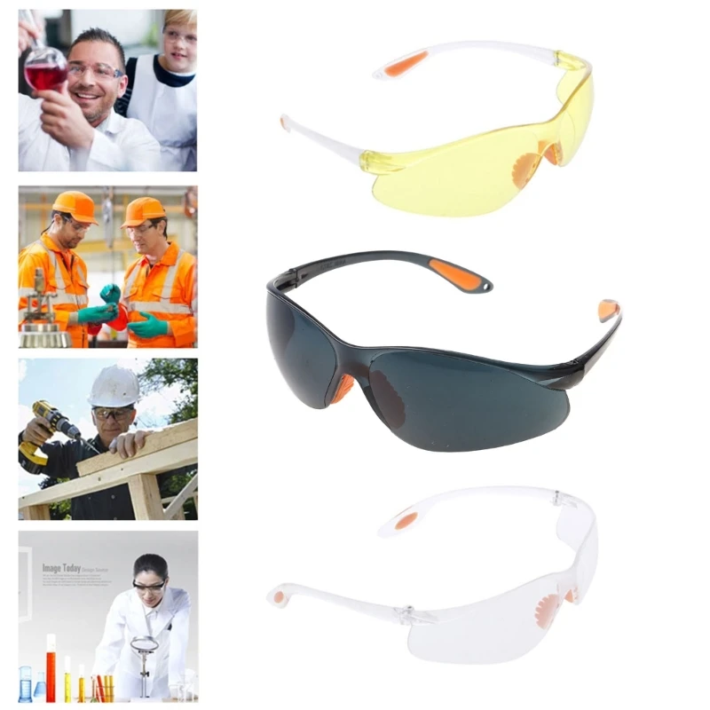 

Safety Glasses Anti-scratch Anti-frog Transparent Colored Lens Safety Goggles for Women Men All Direction Eye Protection