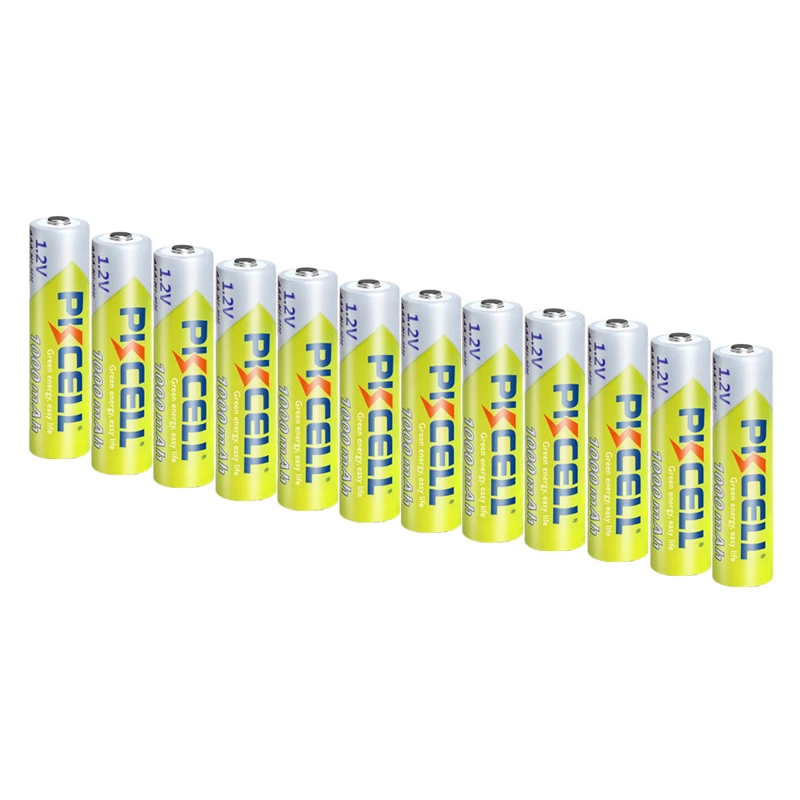 12PC PKCELL AAA Battery 1000mA 1.2V NIMH AAA Rechargeable Battery Ni-MH AAA 3A Baterias Batteries and 3PC AAA/AA Battery box