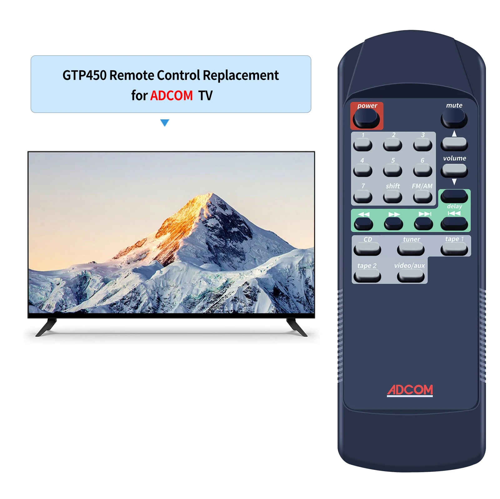 Baru untuk ADCOM Remote Control pengganti GTP450 RC45II GTA450