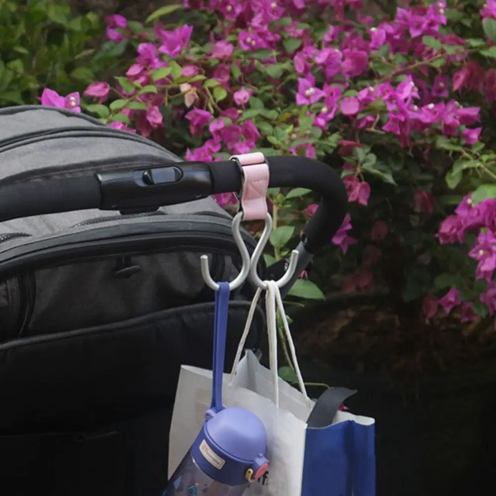 

Cartoon S Shape Baby Stroller Hooks Double Hook PU Hanging Hook Cartoon Stroller Accessories Stroller Accessories Bicycle