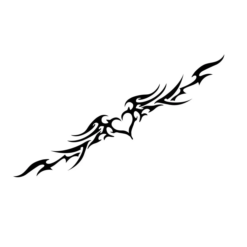 

Universal Heart Shaped Wing Vinyl Decal Sticker For Cars SUV Off Road Auto Tuning Body Decoration Accessories Creative Car Decor