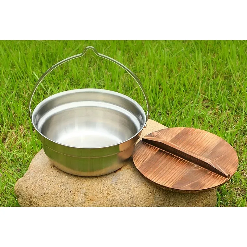 New Hanging Pot Outdoor Outdoor Enclosure Stove Tea Making Stainless Steel Pot Multi-functional Pot