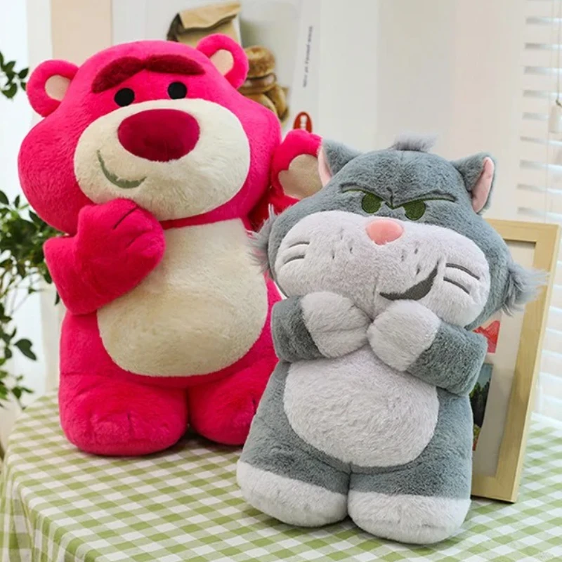 30/40cm 귀여운 루시퍼 베개 인형 만화 Losto 딸기 곰 스티치 마그네틱 플러시 장난감 생일 크리스마스 선물 할로윈 장식