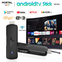 Mortal High Performance Android 14.0 4k BT5.0 Smart TV Stick ATV Allwinner H313 2GB 16GB Q8 Ultra Voice Control Wifi6 TV Dongle