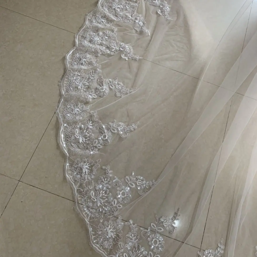 Bridal Veil Wedding Accessories Photo Studio Photography 3 M Wide Band Hair Comb European and American Veil