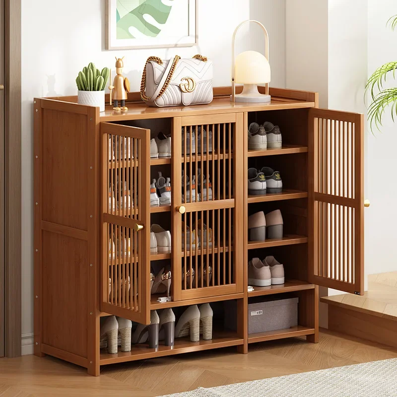 Shoe cabinet for home use, doorstep storage cabinet, wall facing hallway, indoor entrance, rental room, multi-layer shoe rack image 2