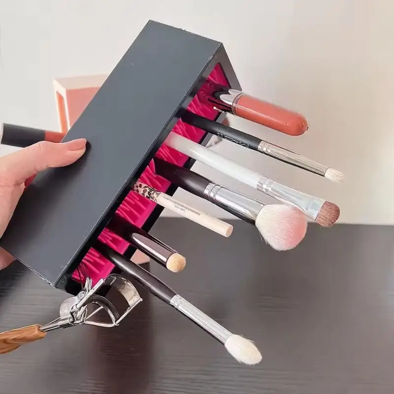 Make-up-Pinselhalter-Organizer, vollformatiger Eyeliner- und Malstift-Aufbewahrungsbehälter, vertikaler Silikon-Lufttrocknungsständer, horizontale Box