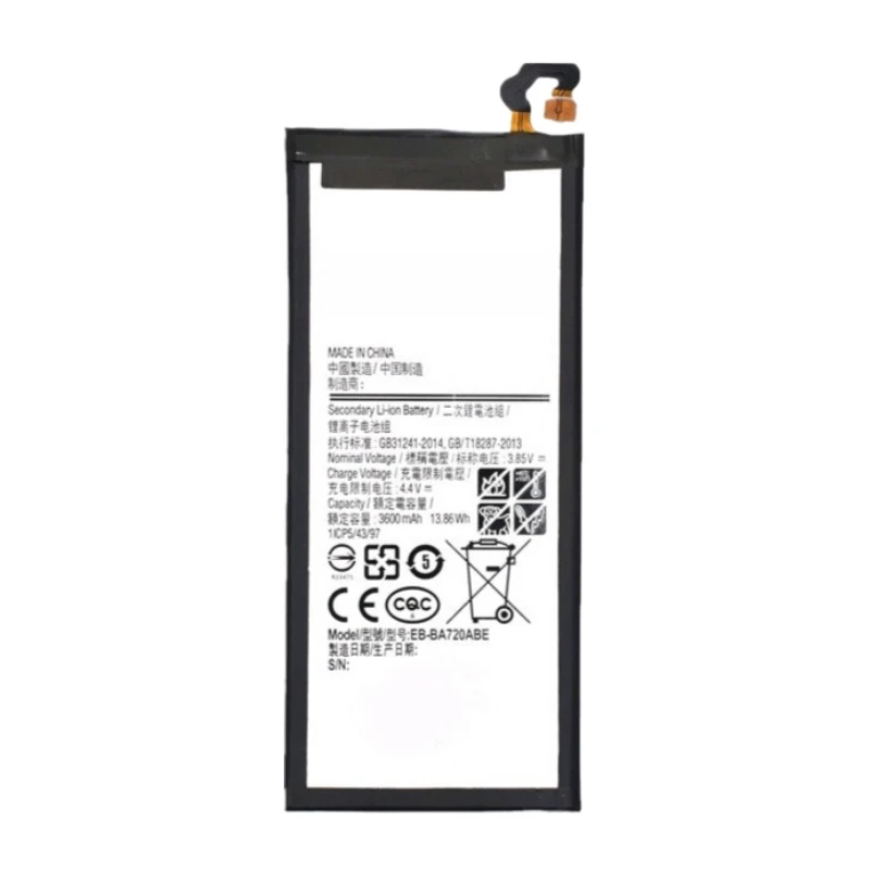 Replacement Mobile Phone Battery EB-BA720ABE 3.85V 3600mAh for Samsung Galaxy A7 2017 Version A720SM-A720S A720F/DS SM-A720
