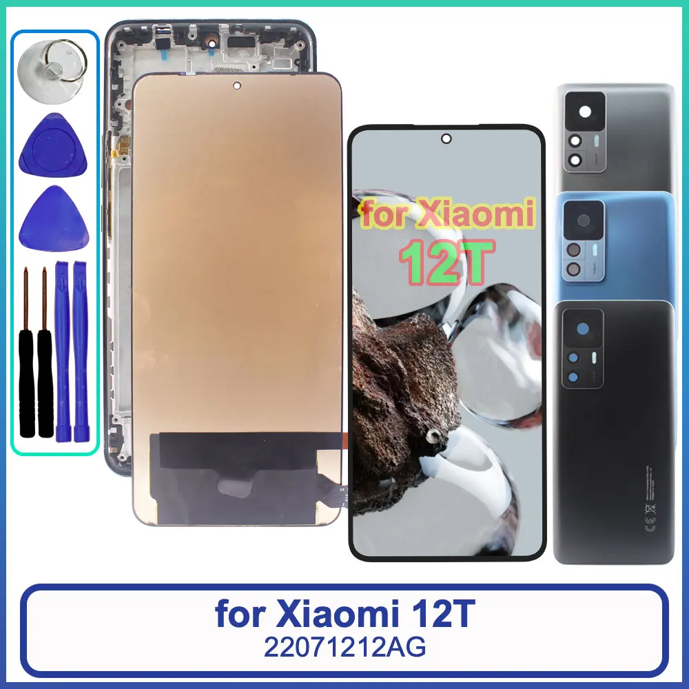 tested-lcd-for-xiaomi-12t-lcd-display-touch-screen-digitizer-assembly-replacement-for-mi-12t-22071212ag-phone-lcd-with-frame