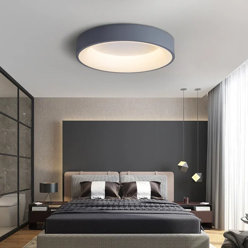 

Modern minimalist LED bedroom ceiling light, living room dining room study, circular intelligent ceiling light, indoor home ligh