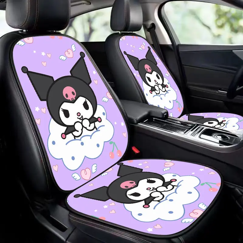 Sanrio Car Seat Protective Cushion Seat Cushion Lumbar Cushion Non-Slip Universal Car Decoration Cartoon Kuromi Car Accessories