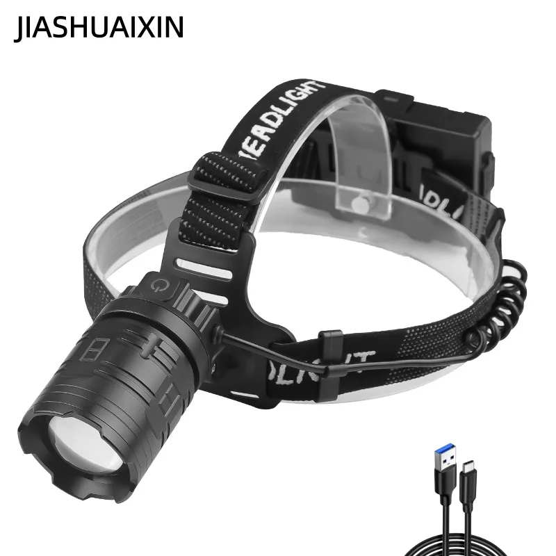 JIASHUAIXIN New 30W LED Induction Headlamp XHP70 High-Intensity Induction Supports Output of 3 18650 Induction Headlamp