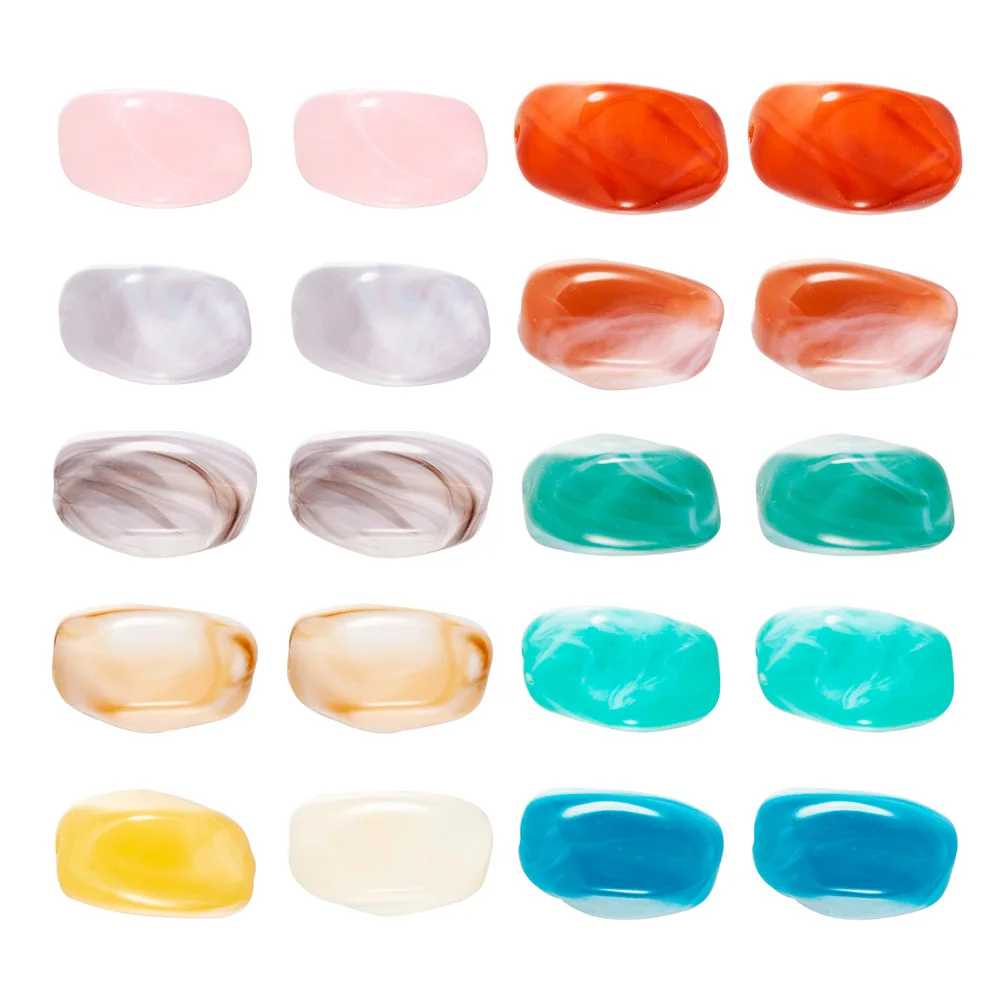 

Acrylic Beads Nuggets Loose Spacer Charm Beads Mixed Color for Jewelry Making DIY Bracelet Necklace Earring Craft