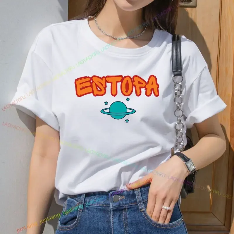 Estopa الهيب هوب مجموعة الموسيقى شعار الرجال خمر قصيرة الأكمام طاقم الرقبة تي شيرت خمر موضة قميص غير رسمي ملابس للجنسين #4