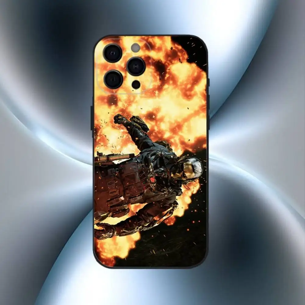 حافظة هاتف Delta Force لهاتف iPhone17,16,15,14,13,12,11 Plus، Pro Max غطاء أسود ناعم