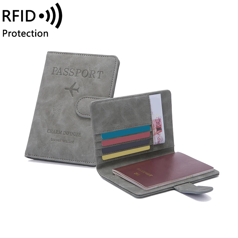 

RFID Anti-Theft Passport Holder, Credit Card Bag, Ticket and Document Storage Bag, Multi-functional Travel Passport Wallet