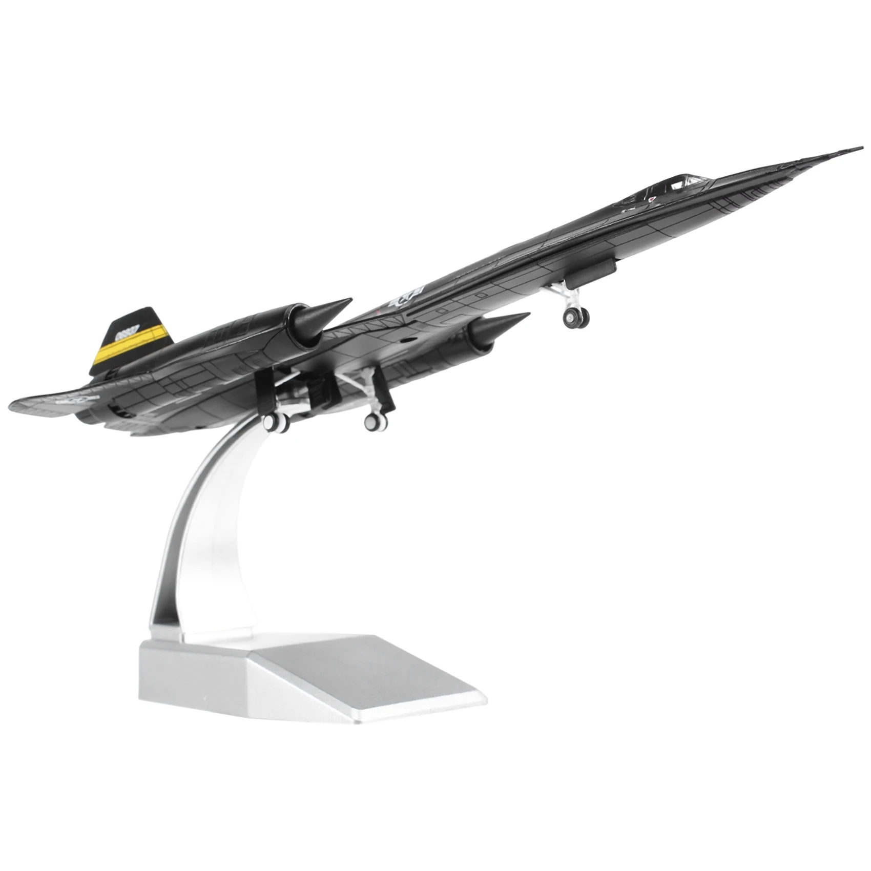 Blackbird Reconnaissance Plane, Diecast Avião Modelo para Crianças e Adultos, Casa e Escritório Decoração, 1: 144