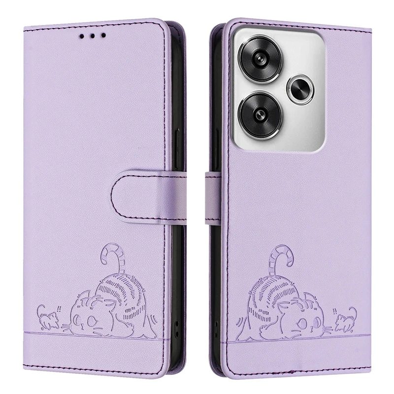 Custodia in pelle con spazzola antifurto per Samsung Galaxy M55 C55 M34 F34 M15 F15 M14 M52 M32 M22 M53 M33 M62 F62 custodia a portafoglio Flip Cover