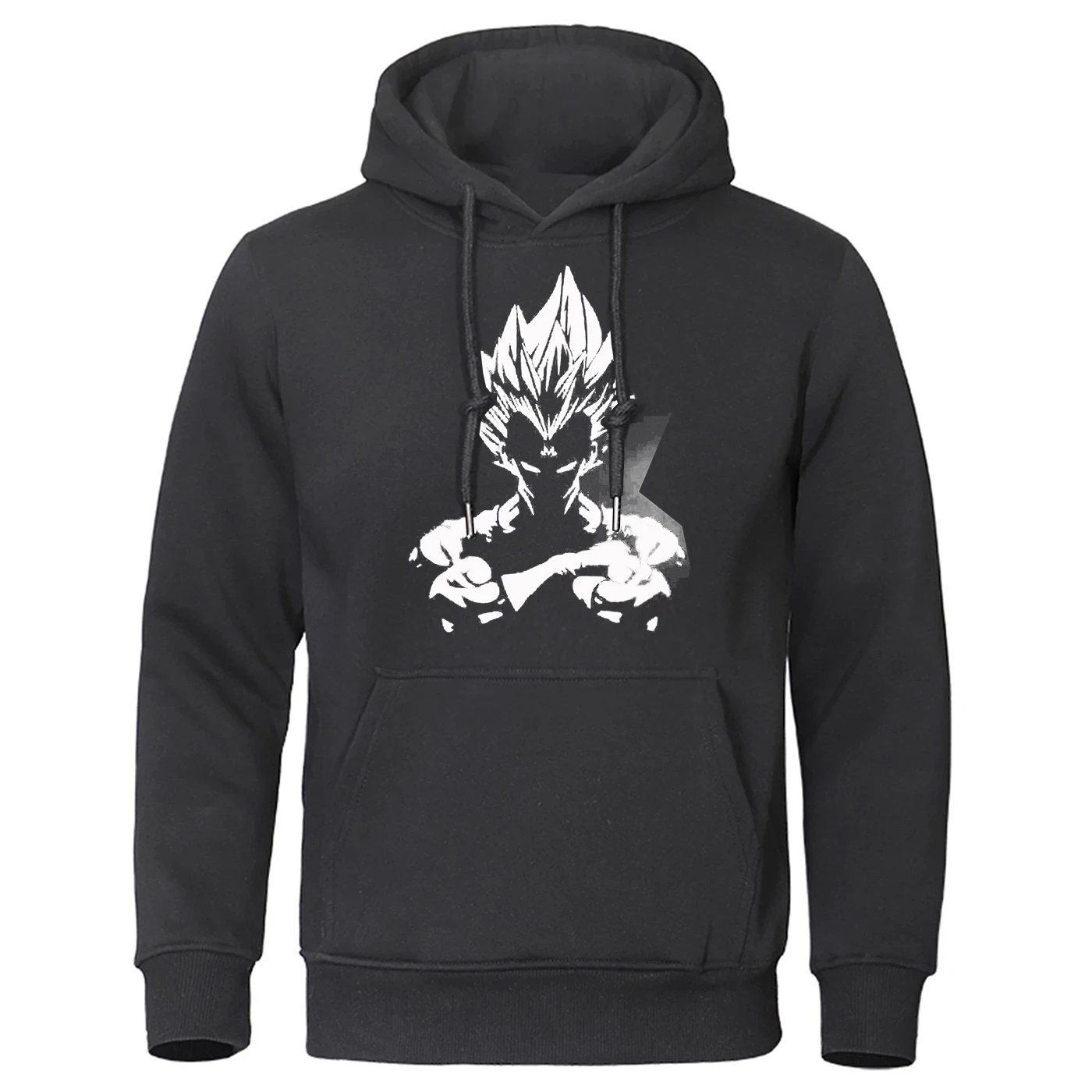 

Мужская хлопковая толстовка с принтом Dragon Ball Vegeta, весна-осень 2026, новая коллекция, однотонная, с карманами, повседневная, модная