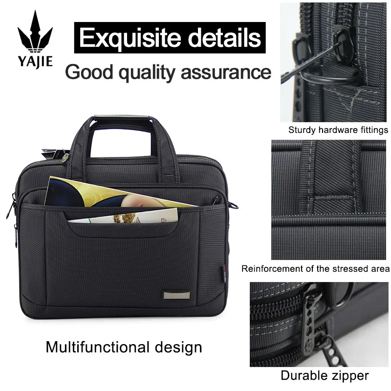 Grote Capaciteit Aktetas Heren Zakelijke Tas 15.6 Inch Laptoptas Schoudertassen Canvas Handtassen Notebook Messenger Bags