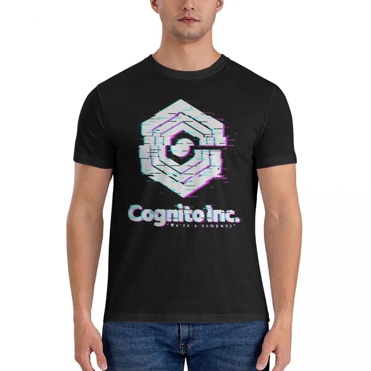 Men Cognito Inc. - Subliminal Glitch T Shirt Inside Job 100% Cotton Clothing Novelty Short Sleeve O Neck Tees Summer T-Shirts